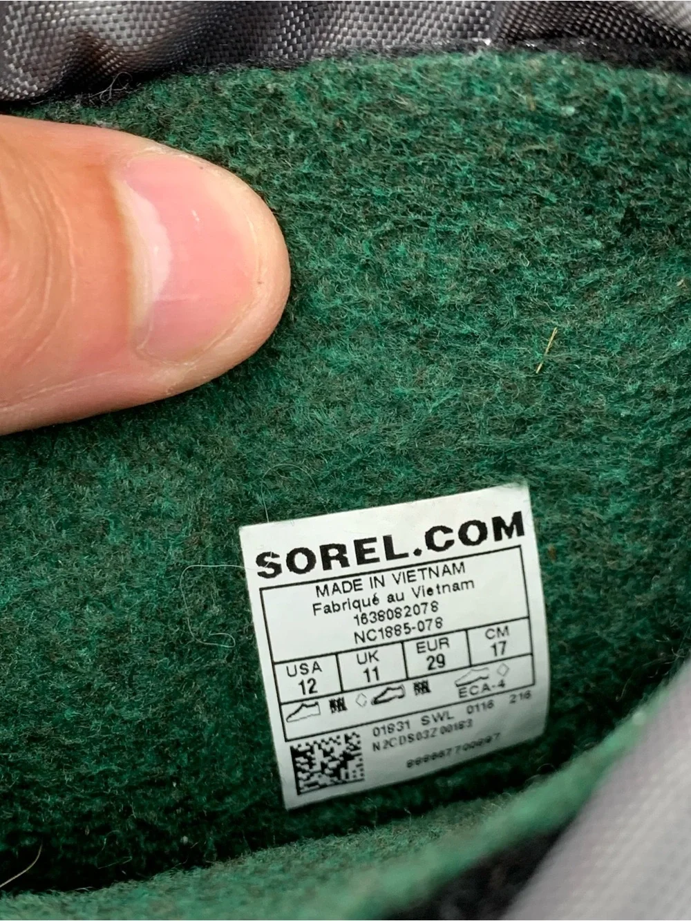 Sorel Flurry Kid’s Size 12 Gray Blue Removable Liners Snow Boots